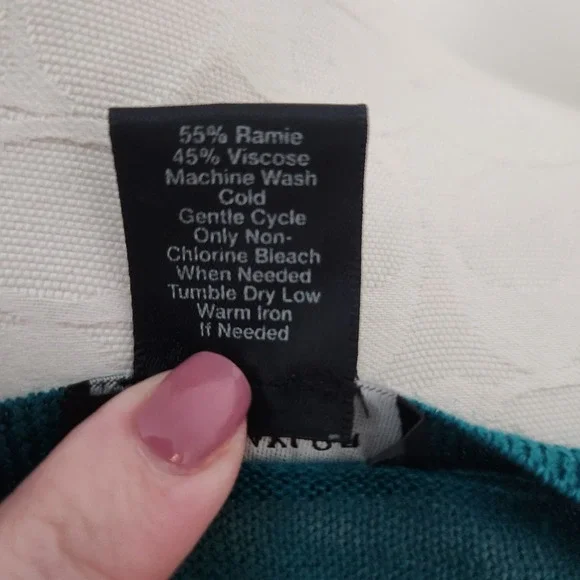 Ann Taylor Womens Teal Green V-Neck Button Front Cardigan Sweater Ramie Blend S - Picture 4 of 5